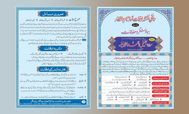 Ouqaat e Namaz